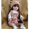 Rebirth Doll Simulation Baby Can Enter The Water Simulation Baby Accompanying Toy Full Glue Body 55 Cm Blooming Long Hair Girl