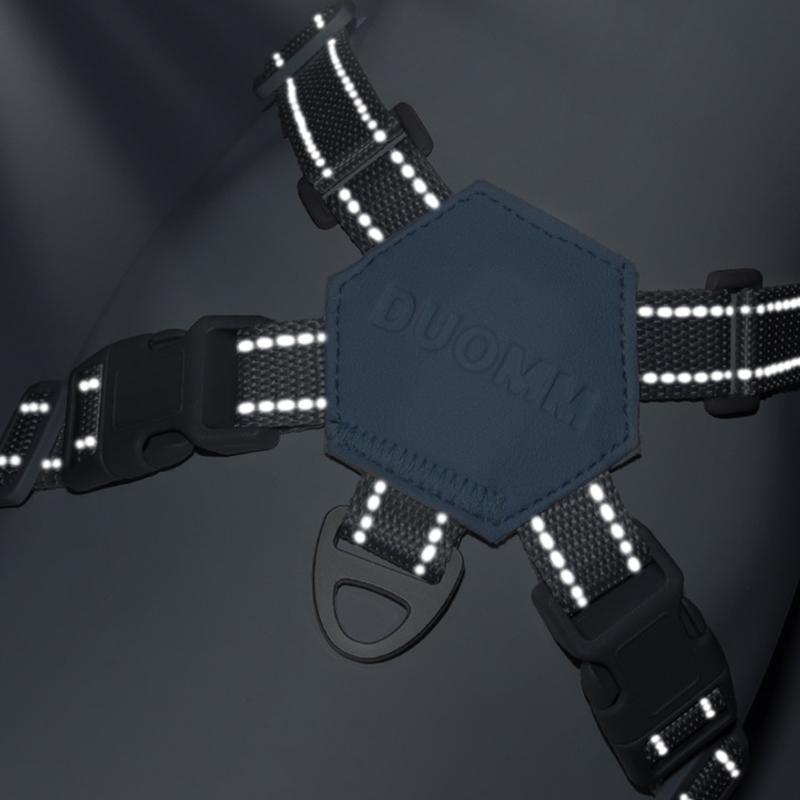 Dog Harness All-Weather Vest with Metal D-Ring Reflective Soft Harnesses with Leashes for Small Medium Dogs