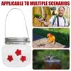 Jar Hummingbird Feeder Wild Bird Feeders Top Fill Humming Bird Feeding Station With 3 Perforated Flower Nozzles Top Fill Design