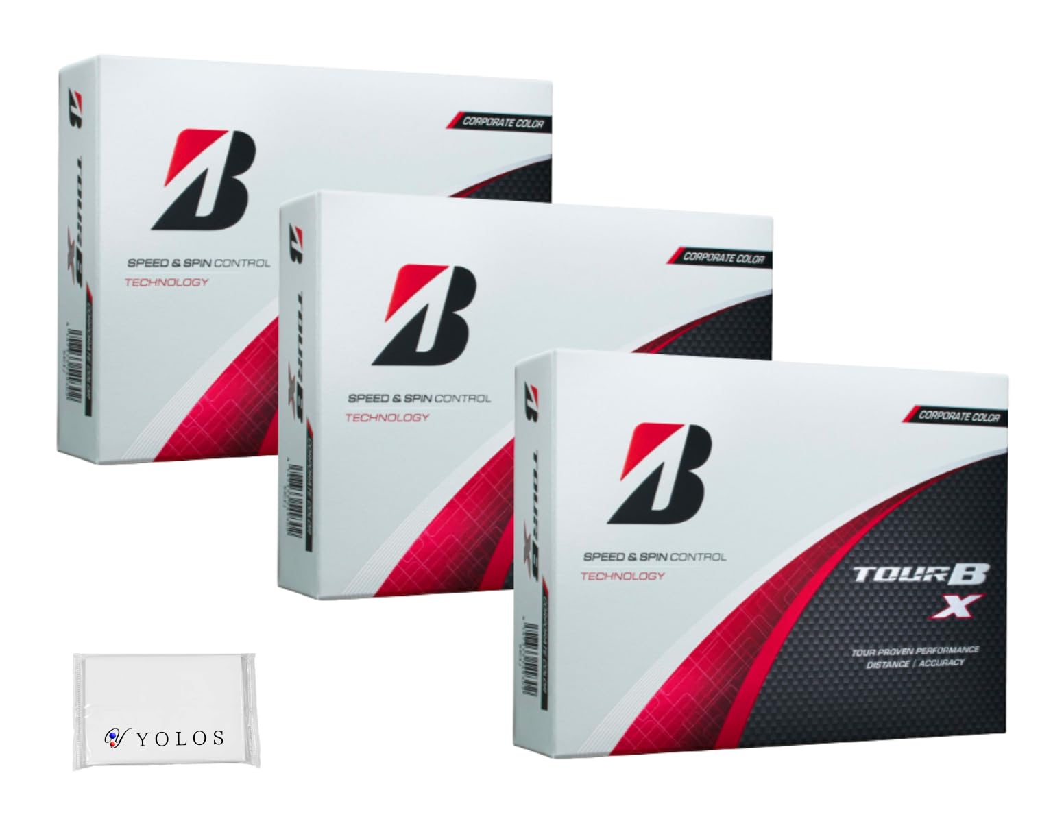 

Bridgestone TOUR B X Corporate 3 Dozen (36 Balls) 2024 Model Golf Balls with Distance, Spin, and Original Tissue Set