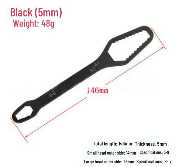 Adjustable Reversible Quick Ratchet Wrench 6-22mm Metric/Imperial
