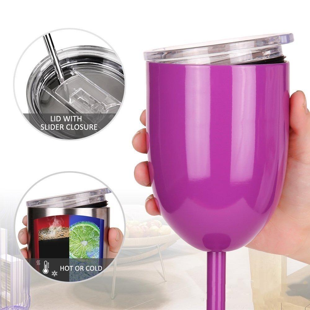 with Lid Wine Cup Double Walled Cocktail Mug Quality Red Wine Cup