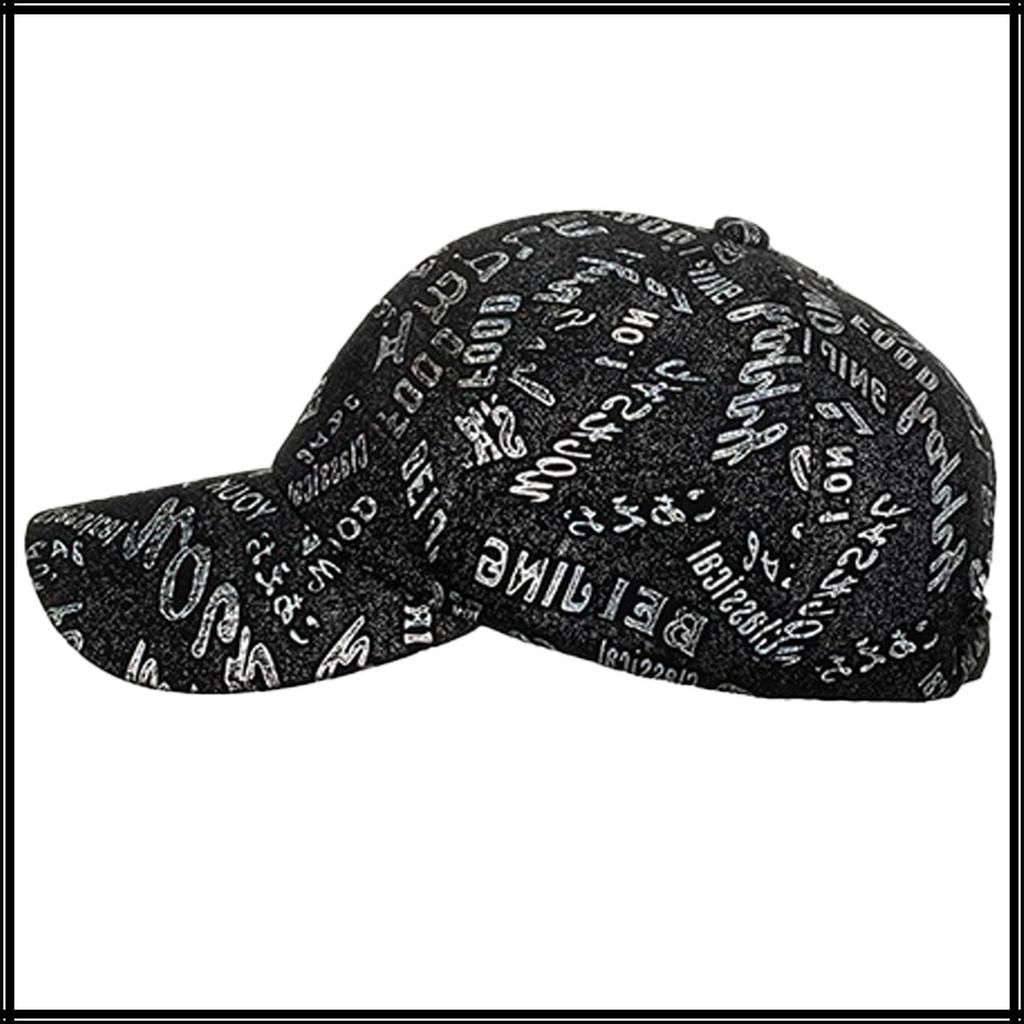 Cap with English CA648 [White Fang] Letters, Hat, Sports, Running, Outdoor, Men's, Women's, (Silver)