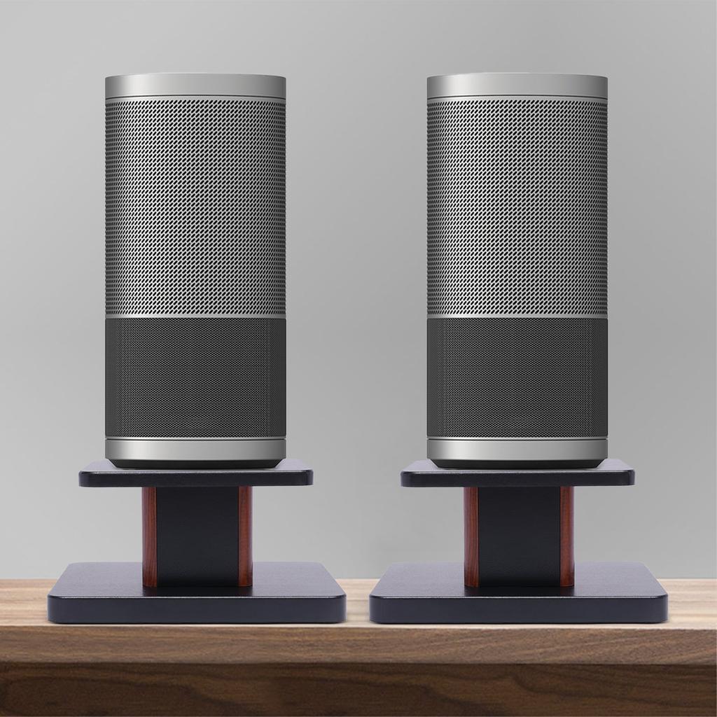 2PCS Speaker Stands for Computer/Bookshelf/Studio Monitor, Density Board for Desktop Speaker Holder, Audio Cable Management