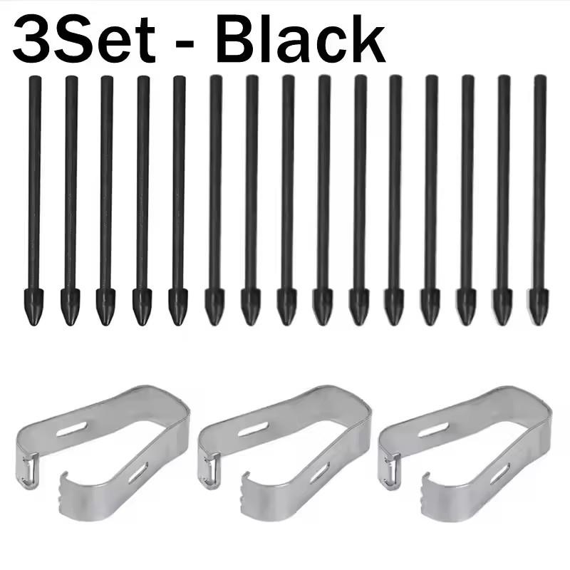 Touch Stylus S Pen Tips Replacement Nibs with Clip for Samsung Galaxy S24 S24Ultra Tab S9 S9U S9Fe S Pencil Metal Spare Nib