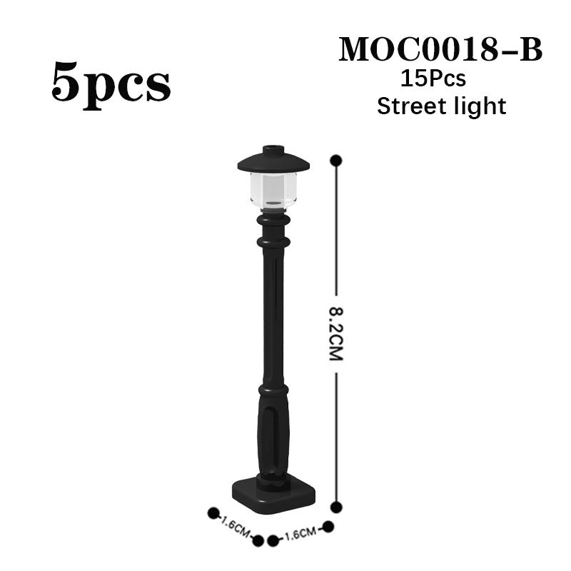 MOC City Serie Hochzeitsbogen Straßenlaterne Schlagzeug Schaukelstuhl Park Straßenansicht Bausteine Spielzeug Für Kinder Kreative Geschenke