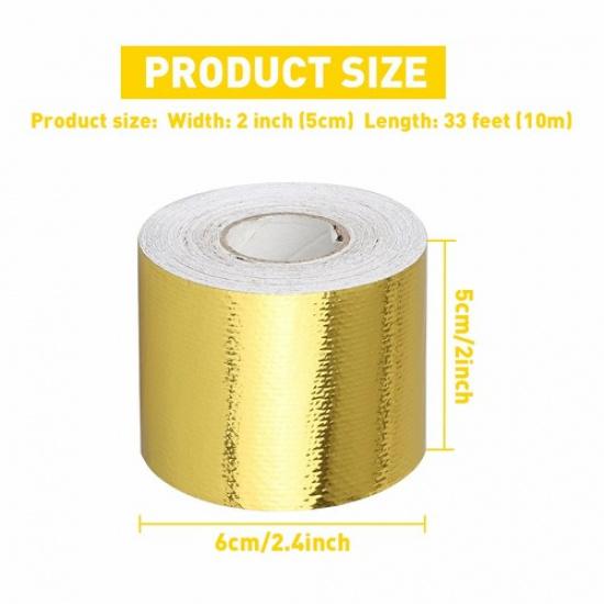 Self Adhesive Wrap Tape Fit For Car 1200°f Continuous Reflective Heat Shield