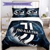 Set Biancheria da Letto 3 Pezzi con Stampa Pattern Juventus FC Morbido Delicato sulla Pelle Lavabile Copripiumino e Federe Set Stagione Unica Camera da Letto