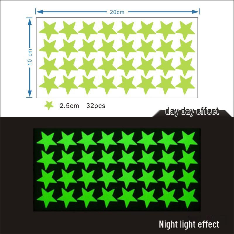 

Красочные светящиеся наклейки на стену в виде звезд для детских комнат