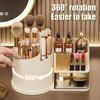 Cutie de depozitare cosmetică Organizator de machiaj rotativ la 360 de grade cu suport pentru pensule Sertar transparent Cutie de depozitare cosmetică cu model vertical mare
