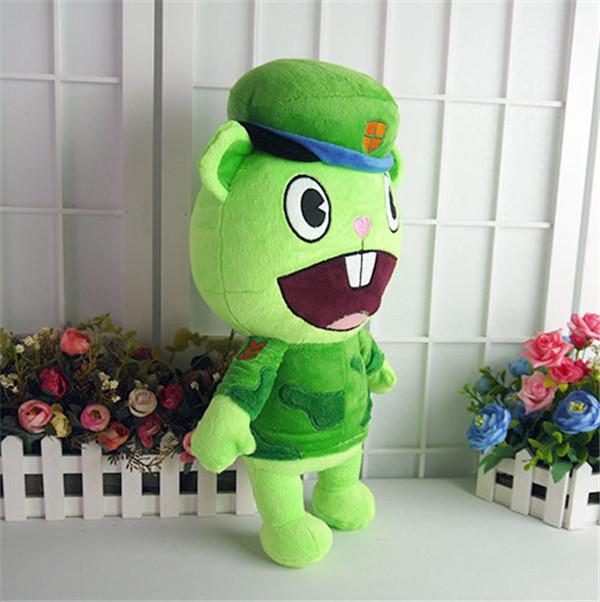 Anime THF Happy Tree Friends Plush Dolls Soldier Fliqpy 40cm Toys