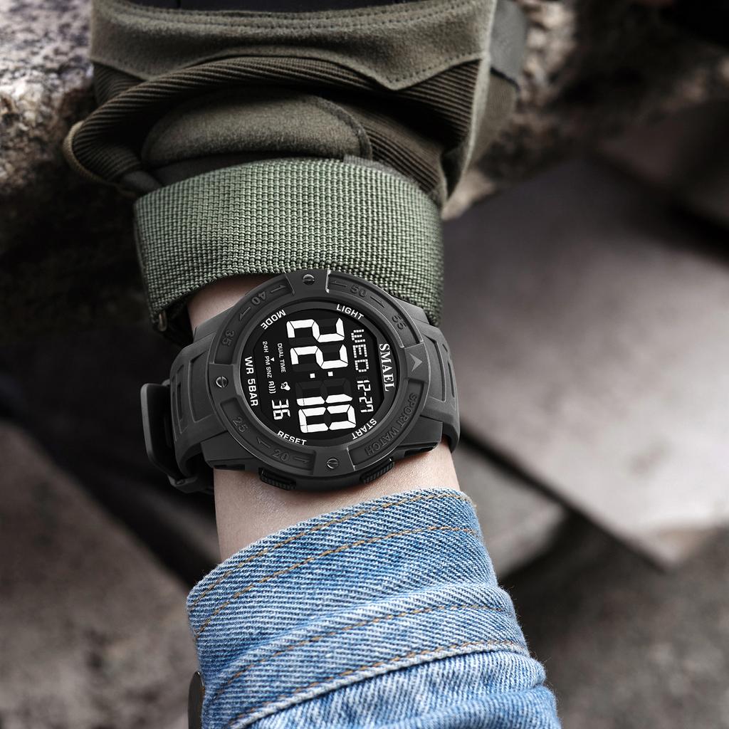 SMAEL Brand 8126 Waterproof Dropshipping Watch Alarm Clock Night Light Young Fashion Business Quartz Sport Wristwatches