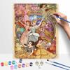 Disney Princess Oil Art Painting Kit Classic Cartoon Home Wall Decor Handmade Gift for Girls Room Art Lover Living Room Decoration