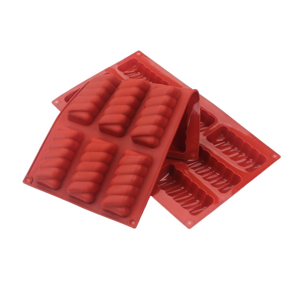 9 Holes Thread Silicone Chocolate Bar Mold Long Strip Mousse Dessert Biscuit Baking Mould Silicone Pastry Ice Grid Baking Tools
