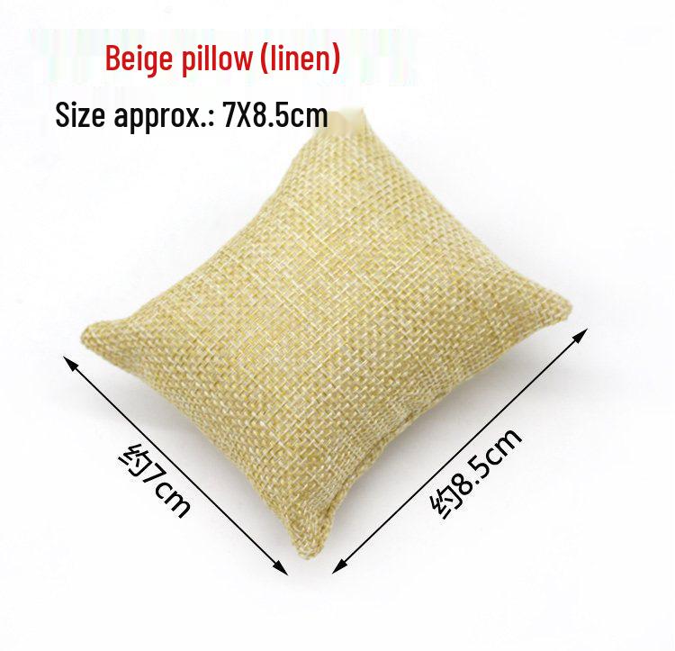 Wenwan Bead Display: Linen Pillow Bag for Bracelet, String, Watch, & Jewelry Décor