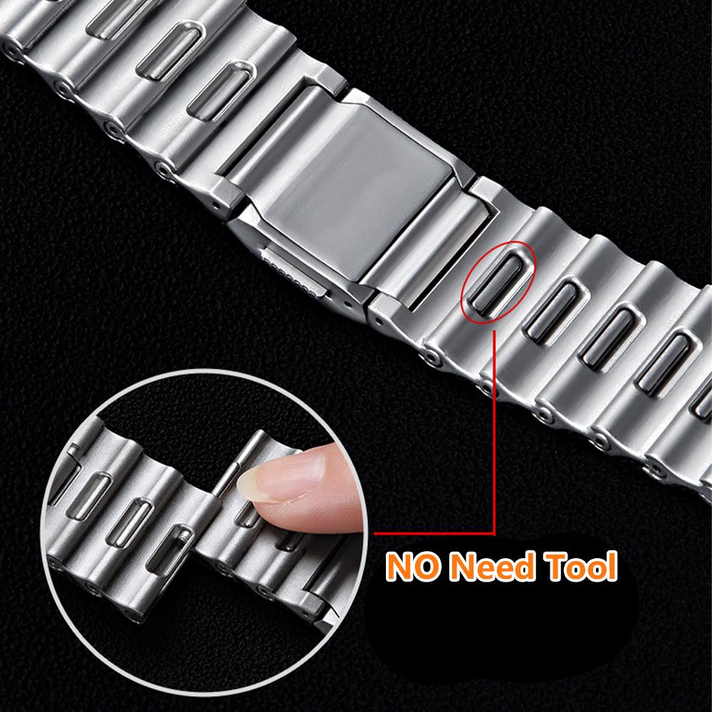 Stainless Steel Strap for Apple Watch Ultra 3 2 1 49mm Series 10 11 46mm Metal Band for Iwatch 9 8 7 45mm 6 5 SE3 44mm Bracelet