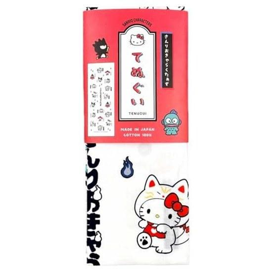 Sanrio Characters Japan-made Japanese Pattern Hand Towel Yokai Hello Kitty 3490cm 100 Cotton