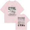 Rapper SZA Ctrl Why Is It So Hard To Accept The Party Is Over Graphic Print Tshirt Unisex Women Fashion Hip Hop Oversized T-shirt