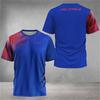 Men's T-shirt Fast Drying Badminton Training Clothes Table Tennis Clothes Printed Running Tees Unisex Breathable Sportswear Tops