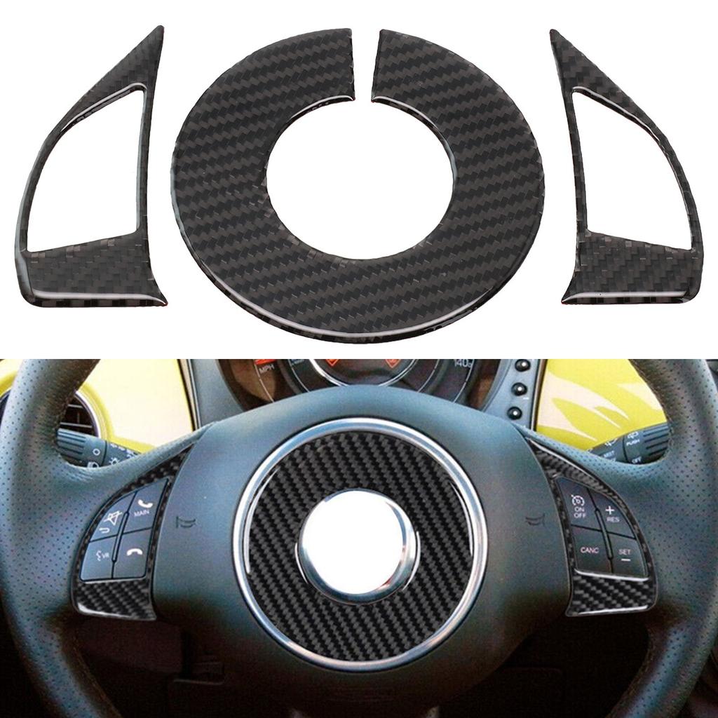 3pcs Cover Trim Anti-corrosion Black Stylish Decor