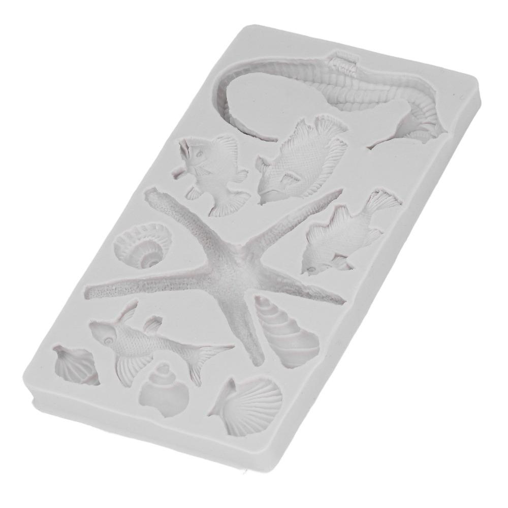 Baking Mold Reusable Silicone Mold Non Stick Silicone Fondant Mold Marine Theme Molds Sugar Craft