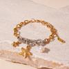 Ocean Animal/Flower Starfish Steel Bracelet Beach Sea Series Starfish Hand Chain  Women