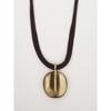 Leaf and Silk String Necklace 04602603303