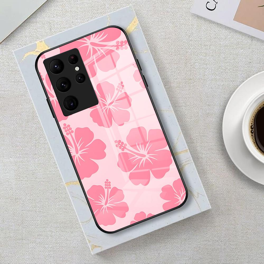 Coconut Preppy Hawaiian Hawaii Phone Case For Samsung S26 S25 Edge Ultra 23 22 21 20 Ultra Plus S24 Fe Glass Cover