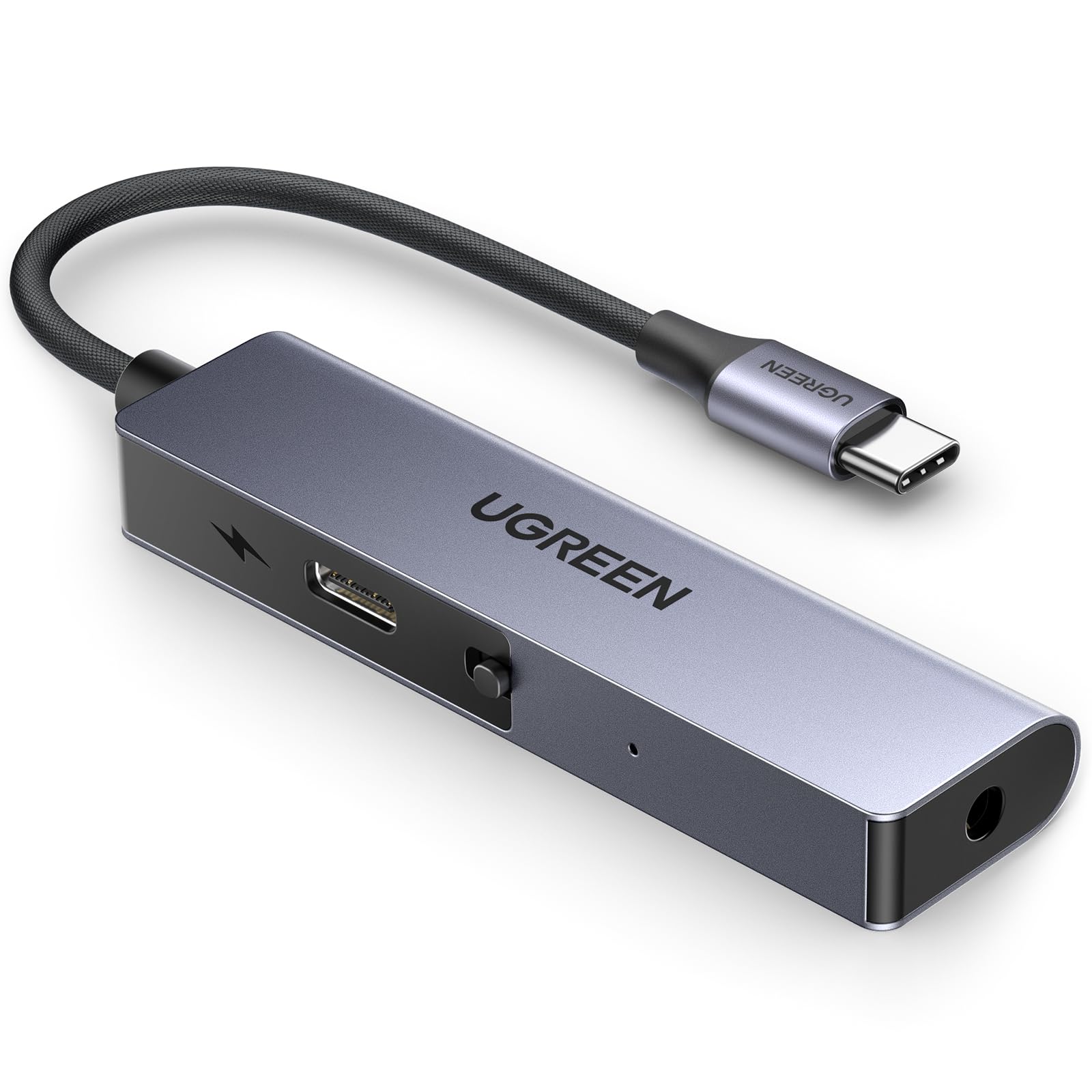 UGREEN Adaptateur de conversion de prise d'écouteur USB C PD à charge rapide avec adaptateur de conversion Écouteur USB C Type C vers prise d'écouteur compatible avec iPhone [60 W]