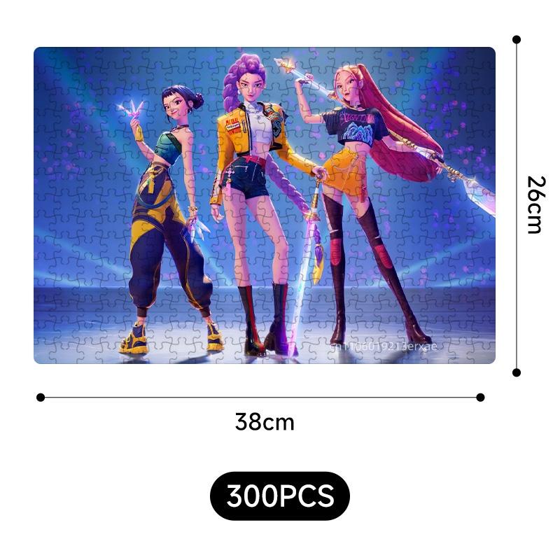 New  Demon Hunters jigsaw puzzle Toys Board Game Rumi Mira Zoey Huntrix Character Pattern Collectible Decor Children Gifts