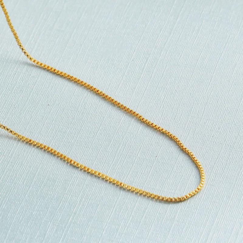 Elegant Sand Gold Clavicle Pendant Necklace for Women - High-End Imitation Gold Chain 