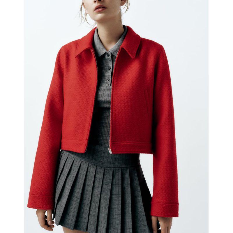 Spring Clothing New Arrival Classic Style Texture Jacket Outwear 2315075 New Year Red Mini Skirt 2318075