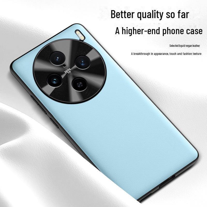 Protective Liquid Leather Case for Vivo X100spro, Anti-fall, One-piece Design.