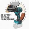 PATUOPRO 13mm Brushless Electric Drill 220Nm Cordless Screwdriver 3-Function Ice Drill Power Tool For Makita 18V Battery