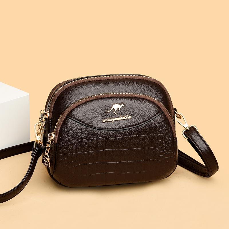 Multi-layered Women's Bags - Versatile and Fashionable Single-shoulder Crossbody Mom's Small Round Bag