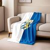 Blue and White Lion Emblem print blanket soft and cozy perfect for the living room bed sofa or a nap,gift