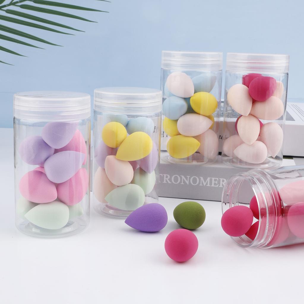 12pcs Mini Beauty Sponge Egg Water Drop Small Makeup Egg Powder Puff Dry Wet Combined Cosmetic Tools With Storage Box