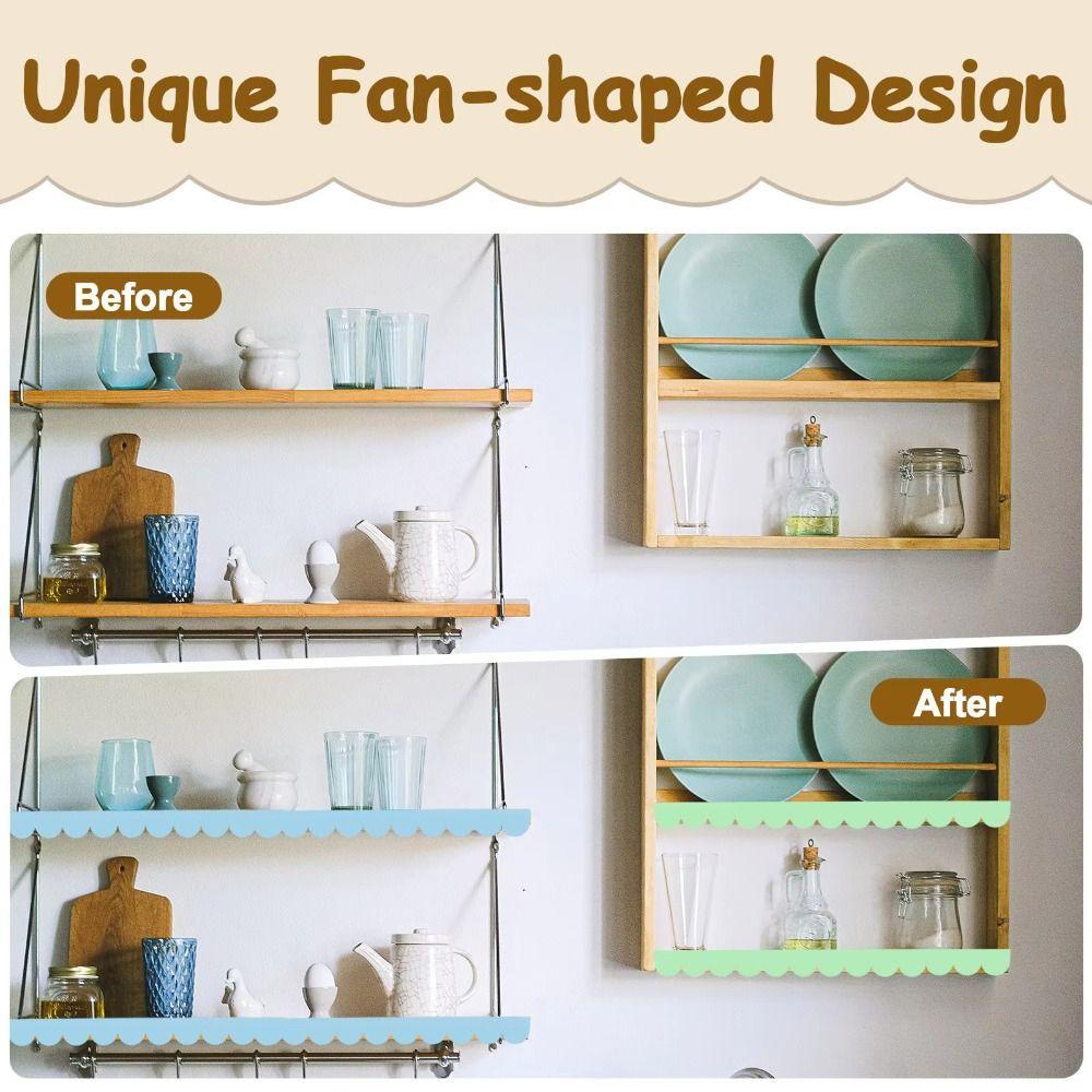 20pcs Scalloped Edge DIY Crafts Frame Wave Edge Door Frame Decoration Frame  Crafts Making