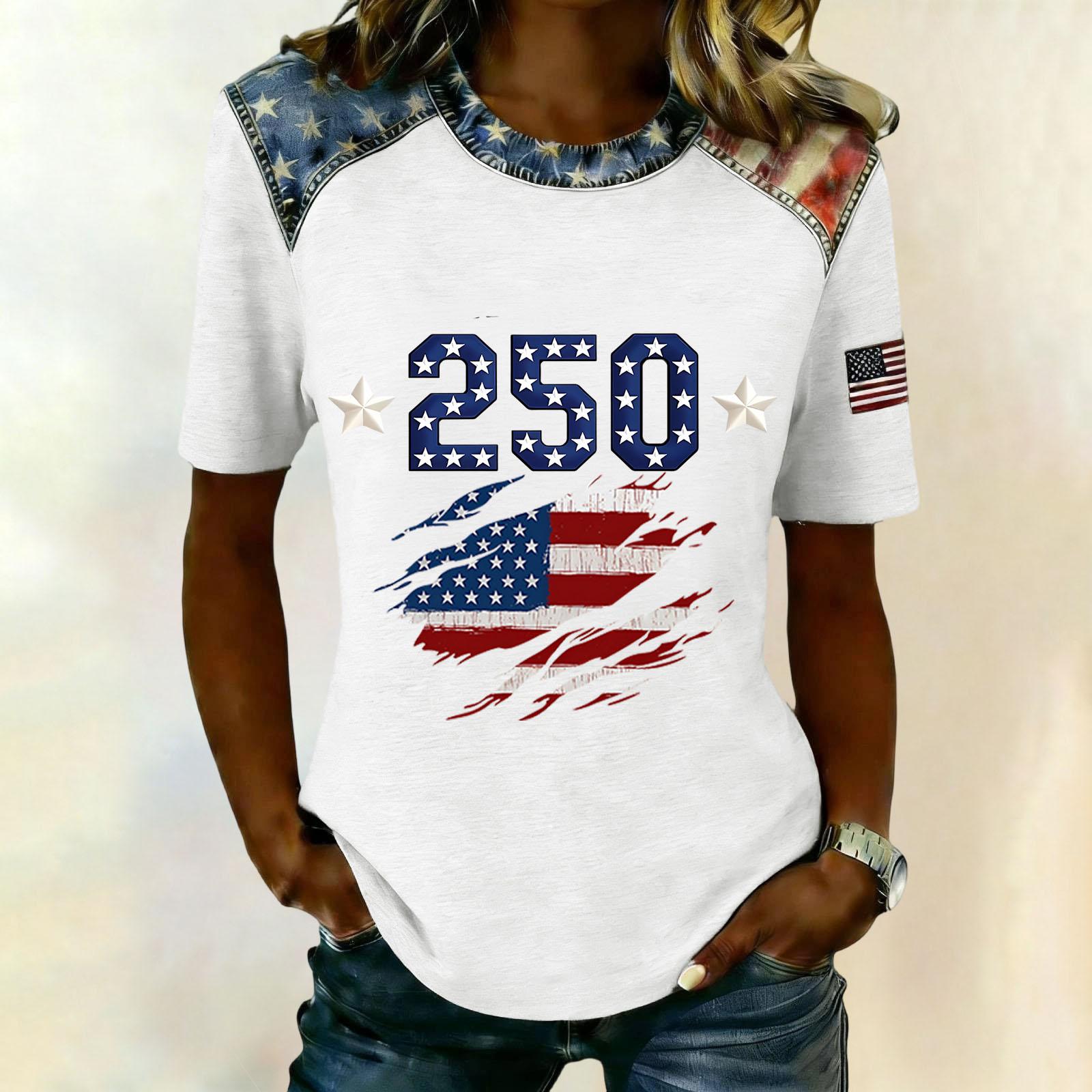 

Women s Stylish Casual Star-printed Blouse XL білий