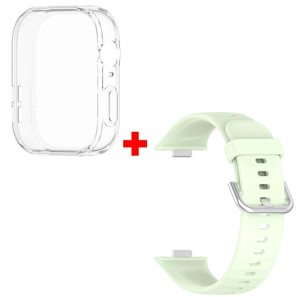 Silicone Watch Strap + Case For Huawei Watch Fit 3 Strap Replacement Band Huawei Watch Fit3 Strap With Case Screen Protector
