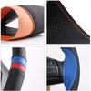 Anti-slip Soft Artificial Leather Car Steering Wheel Cover 38cm Steering-wheel With Needles And Thread Auto Interior