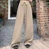 Workout Trousers Straight Leg Pants Loose Wide Leg Pants Breathable Flip Up Suit Pants  Streetwear