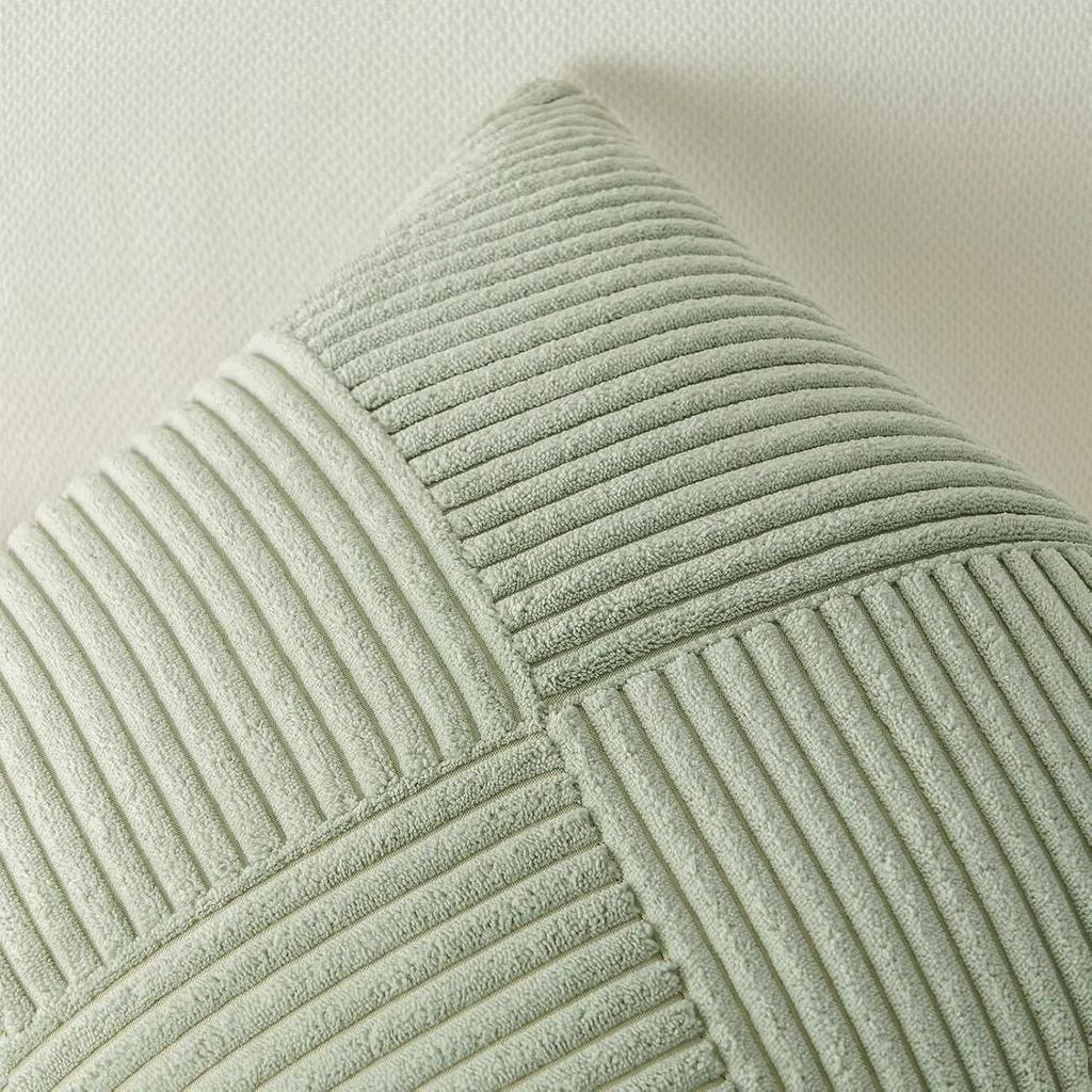 Green Spring Windmill Patchwork Pillow Case 40x40cm Nordic Corduroy Cushion Covers Farmhouse Throw Pillow Covers Home Decor