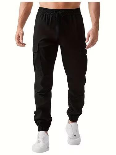 Four Seasons New Sports Pants Men's Running Fitness Pants Outdoor Multi-Pocket Overalls Casual Pants Spot