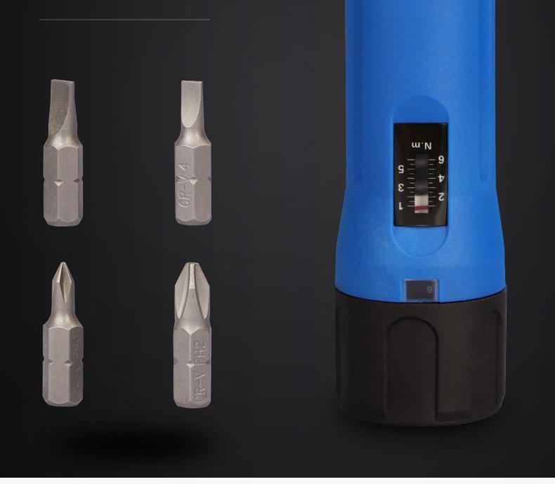 HEMUELE Adjustable Torque Screwdriver with Bit Holder, Idle Slip Design