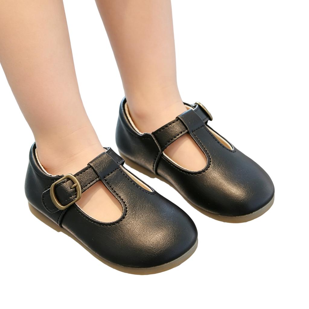 Toddler Girls Classic Mary Jane Shoes Soft Sole Non Slip Buckle Strap Comfortable Fit Lightweight Design for Early Walking