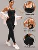 Women's Seamless Cross-Back Jumpsuit with Adjustable Straps for Fitness and Dance