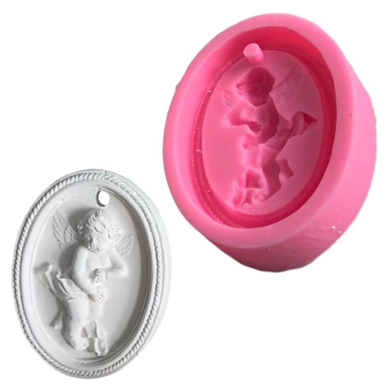 Car Pendant Molds Angel Listing Moulds Resin Craft Mold Clay Tablet Molds Angel Shape Silicone Material for DIY Making