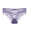 Sexy Underwear for Women Seamless Hipster Sheer Mesh Lace Panties Low Waist V-Back Strappy Criss Cross Briefs