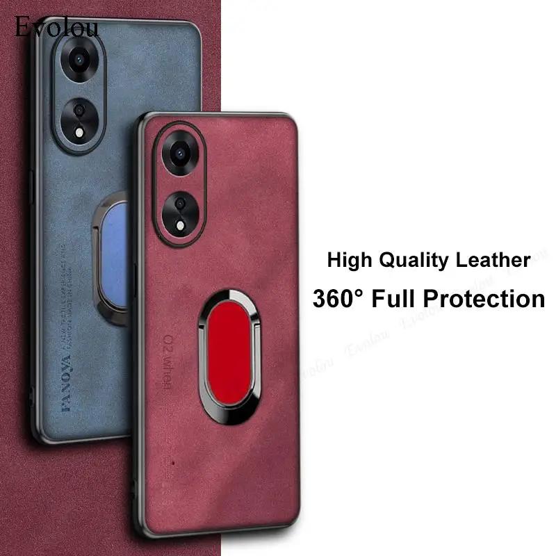 For Xiaomi 14T Pro Sheepskin Leather Magnetic Ring Stand Case For Mi 15 Ultra 13T Soft Silicon Lens Protection Shockproof Cover